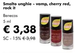 NaturaSì Smalto unghie - vamp, cherry red, rock it Benecos offerta