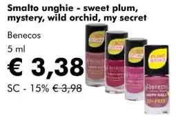 NaturaSì Smalto unghie - sweet plum, mystery, wild orchid, my secret Benecos offerta