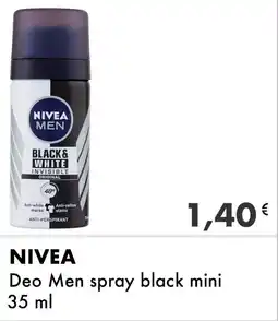 Iper Tosano NIVEA Deo Men spray black mini offerta