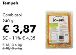 NaturaSì Tempeh Cambiasol offerta