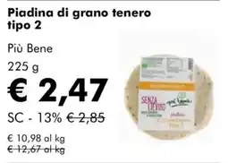 NaturaSì Piadina di grano tenero tipo 2 Più Bene offerta