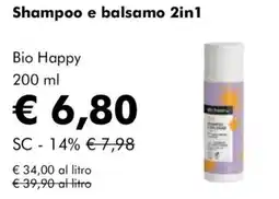 NaturaSì Shampoo e balsamo 2in1 Bio Happy offerta