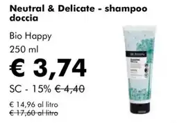 NaturaSì Neutral & Delicate - shampoo doccia Bio Happy offerta