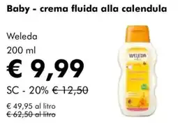 NaturaSì Baby - crema fluida alla calendula Weleda offerta