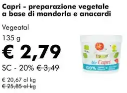 NaturaSì Capri - preparazione vegetale a base di mandorla e anacardi Vegeatal offerta