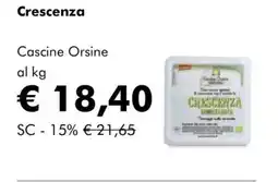 NaturaSì Crescenza Cascine Orsine offerta