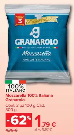 Carrefour Market Mozzarella 100% Italiana Granarolo offerta