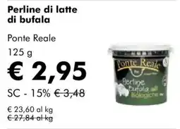 NaturaSì Perline di latte di bufala Ponte Reale offerta