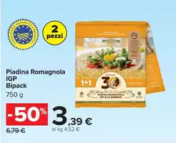 Carrefour Piadina Romagnola IGP Bipack offerta