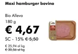 NaturaSì Maxi hamburger bovino Bio Alleva offerta