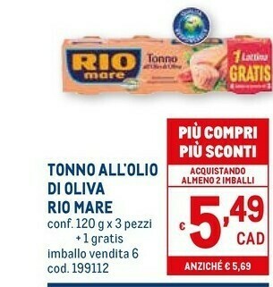 Metro Tonno rio mare offerta
