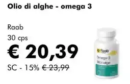 NaturaSì Olio di alghe - omega 3 Raab offerta