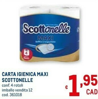 Metro Carta igienica offerta