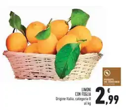 Conad LIMONI CON FOGLIA offerta