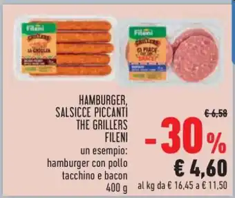HAMBURGER, SALSICCE PICCANTI THE GRILLERS FILENI