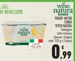 Conad YOGURT INTERO CONAD VERSO NATURA offerta