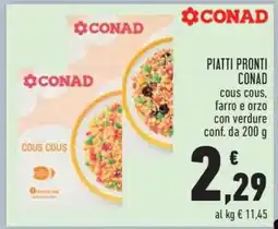 Conad PIATTI PRONTI CONAD offerta