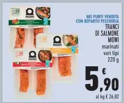 Conad TRANCI DI SALMONE MOWI offerta