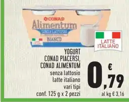 Conad Yogurt Conad Piacersi, Conad Alimentum offerta