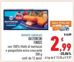 Conad BASTONCINI FINDUS offerta