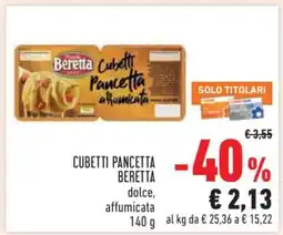 Conad CUBETTI PANCETTA BERETTA offerta
