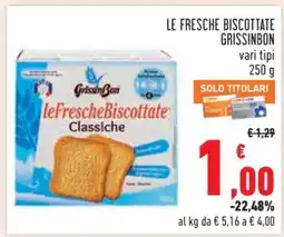 Conad LE FRESCHE BISCOTTATE GRISSINBON offerta