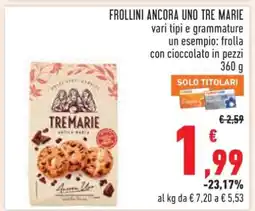Conad FROLLINI ANCORA UNO TRE MARIE offerta