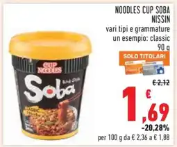 Conad NOODLES CUP SOBA NISSIN offerta