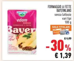 Conad FORMAGGIO A FETTE BAYERNLAND offerta
