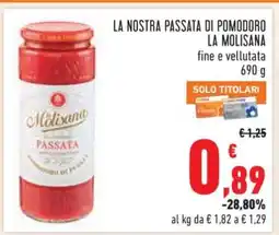 Conad La Nostra Passata di Pomodoro La Molisana offerta