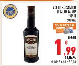 Conad Aceto Balsamico di Modena IGP Ponti offerta