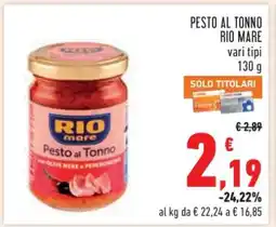 Conad Pesto al Tonno Rio Mare offerta