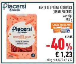 Conad PASTA DI LEGUMI BIOLOGICA CONAD PIACERSI offerta
