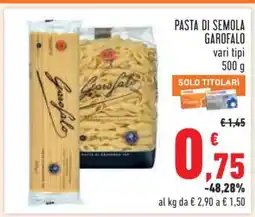 Conad Pasta di Semola Garofalo offerta