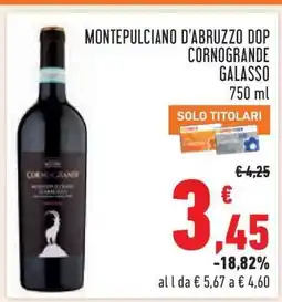 Conad Montepulciano d'Abruzzo DOP Cornogrande Galasso offerta