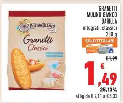 Conad Granetti Mulino Bianco Barilla offerta