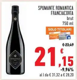 Conad SPUMANTE ROMANTICA FRANCIACORTA offerta