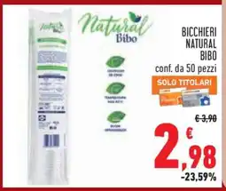 Conad BICCHIERI NATURAL BIBO offerta