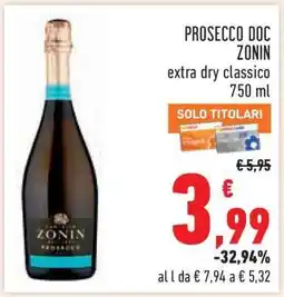 Conad Prosecco DOC Zonin offerta