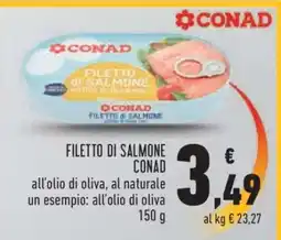 Conad Filetto di Salmone Conad offerta