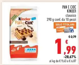 Conad Pan e Cioc Kinder offerta