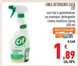 Conad LINEA DETERGENTI CASA CIF offerta