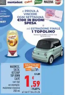 Conad Maionese, Salsa, Ketchup Top Down Calvé offerta