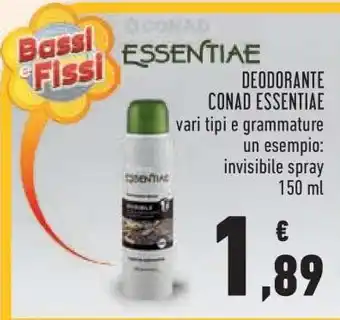 Conad Deodorante CONAD Essentiae offerta