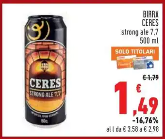 Conad Birra Ceres offerta