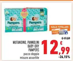 Conad MUTANDINO, PANNOLINI BABY-DRY PAMPERS offerta