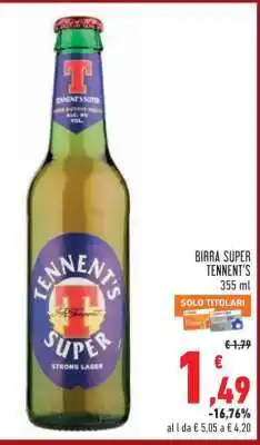 Conad Birra Super Tennent's offerta