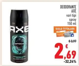 Conad DEODORANTE AXE offerta