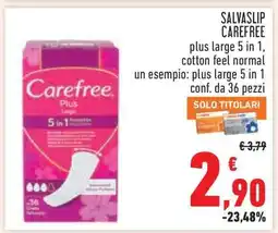 Conad SALVASLIP CAREFREE offerta