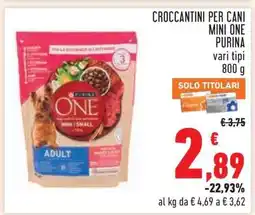 Conad CROCCANTINI PER CANI MINI ONE PURINA offerta